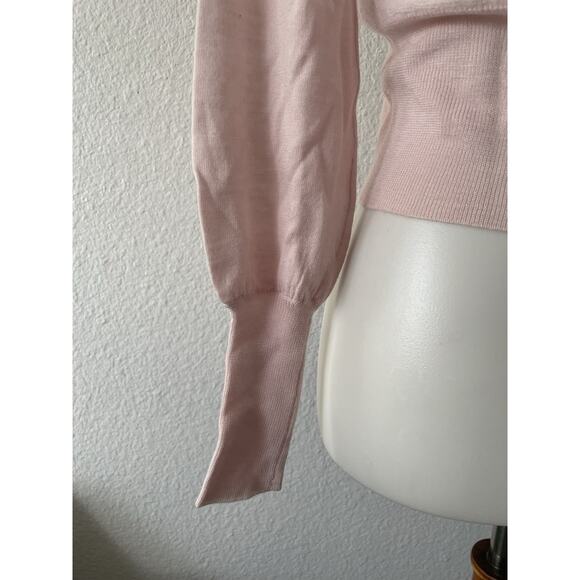 Moda International Sweater Cardigan Cropped V Neck Merino Wool - Picture 10 of 11